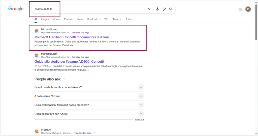 Iscriversi agli esami Microsoft dal web