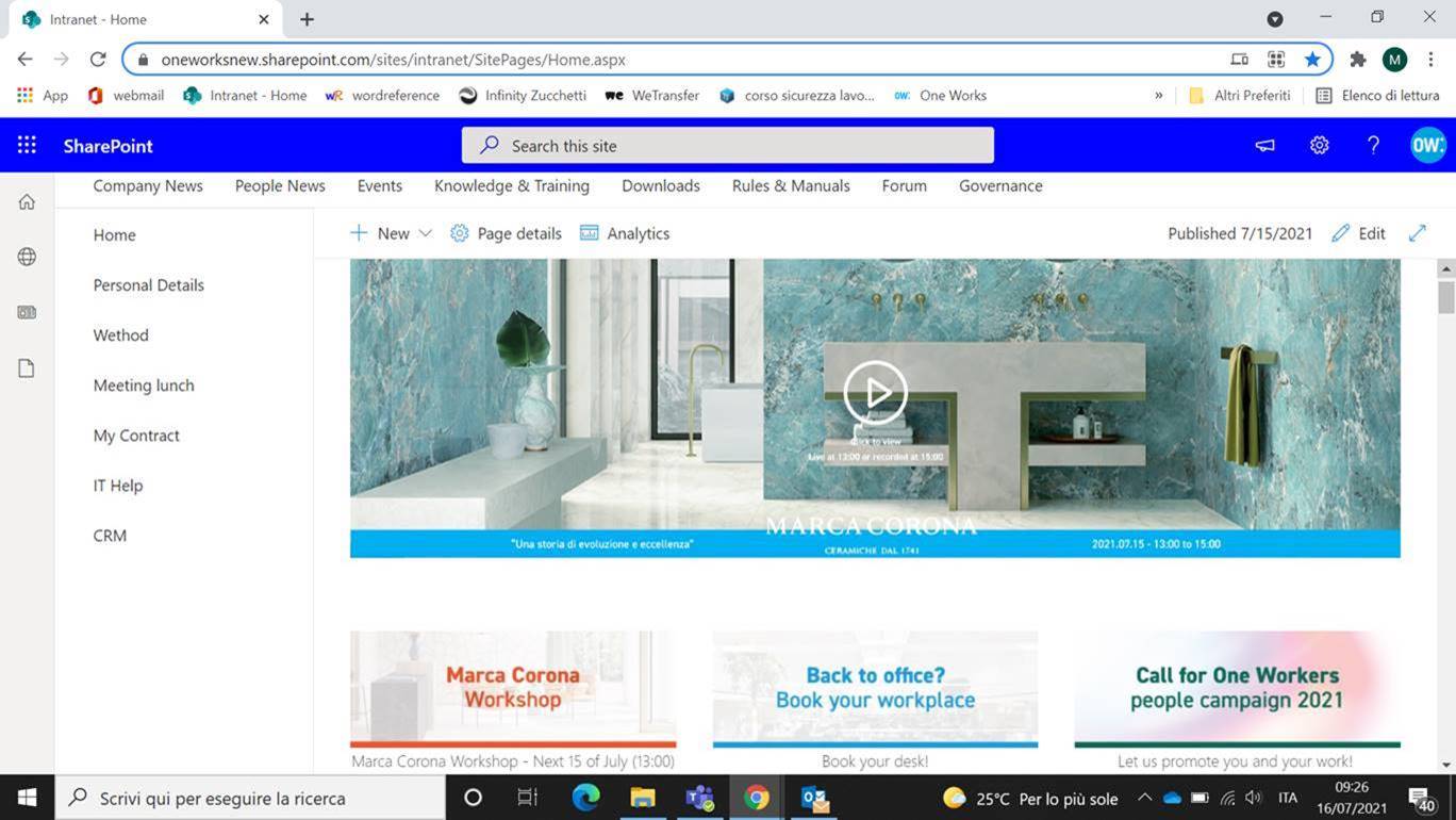 One Works: progettazione e design diventano globali con Microsoft Sharepoint
