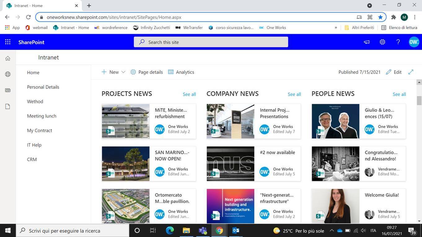 One Works: progettazione e design diventano globali con Microsoft Sharepoint